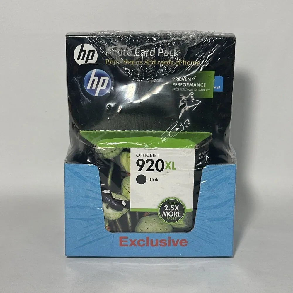 HP Office jet 920 XL Black Ink & Photo Card Pack Sealed NIP Exclusive